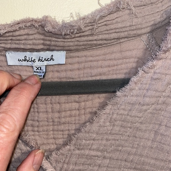 White Birch cotton top with drawstring waist - XL - khaki - Picture 4 of 6